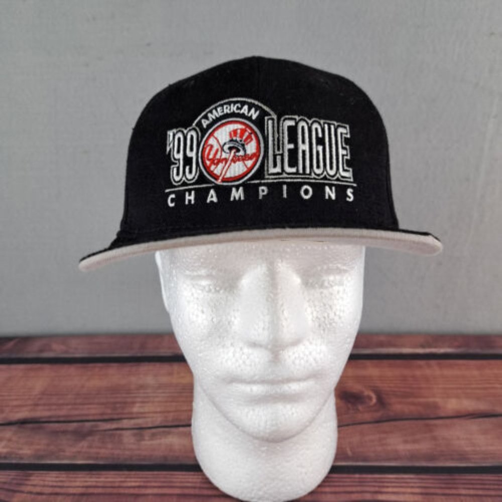 NY Yankees Hat Mens Adjustable Snapback Black 1999 AL Champions New Era